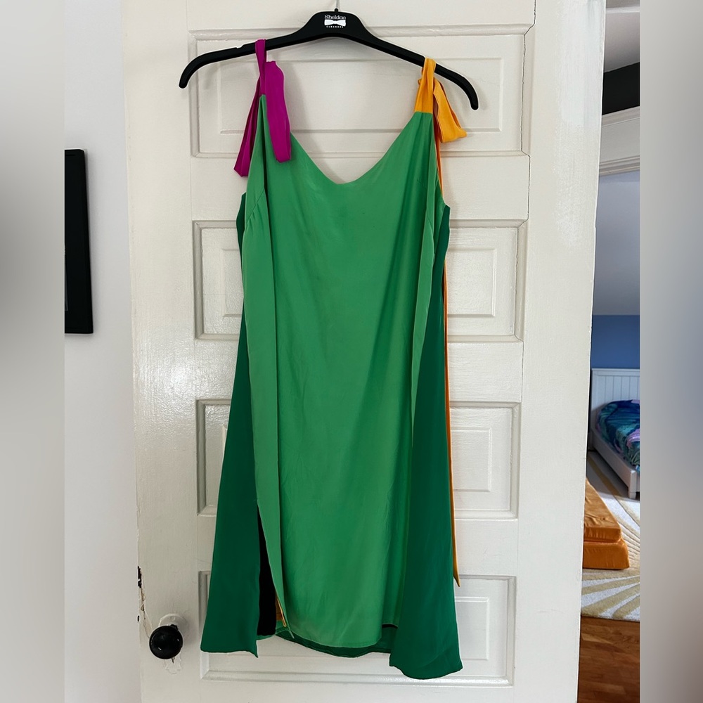 KKCO Blocked Slip Dress - Lime